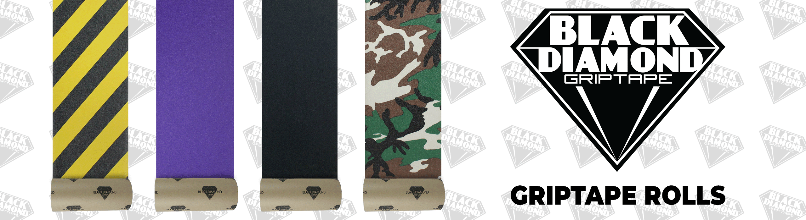 Black Diamond Griptape Rolls for Skateboards, Longboards, Scooters